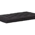 Cotton Floor Mattress, 5-Inch Thick, Foldable Movable Cotton Quilt Gadda Solid Color Black (King Size Bed Mattress 78X72X5 Inches)
