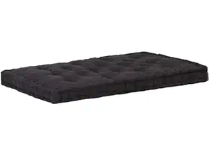 21qajZIZq3L._SX300_SY300_QL70_FMwebp_.webp Cotton Floor Mattress, 5-Inch Thick, Foldable Movable Cotton Quilt Gadda Solid Color Black (King Size Bed Mattress 78X72X5 Inches) - Image 1