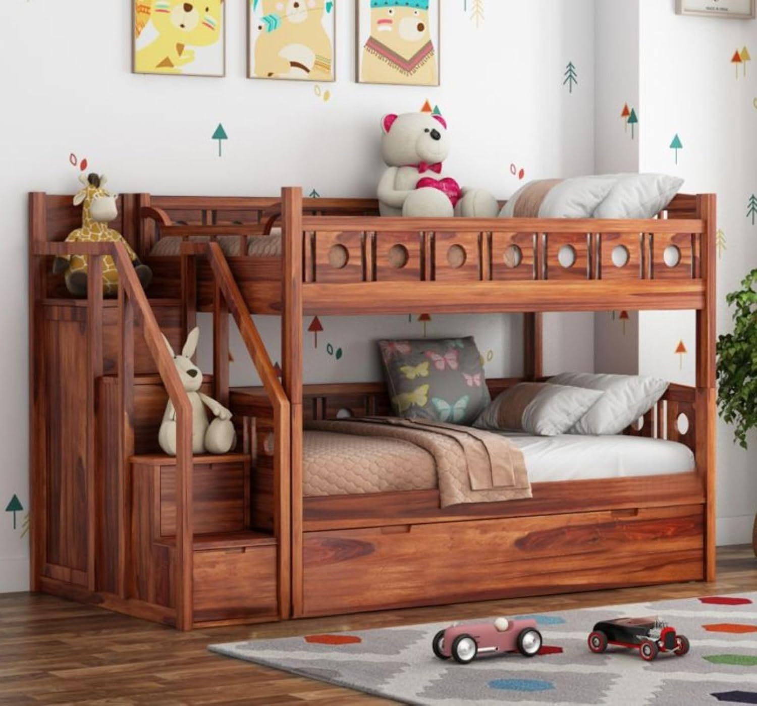 71UzXhAJ1BL._SL1500_.jpg Sheesham Wood Bunk Bed by Rectrat - Image 1