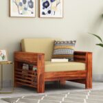 Teak Wood Sofa Set Single 1 Seater Living Room