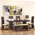Wooden Solid Sheesham Wood 6 Seater Dining Table