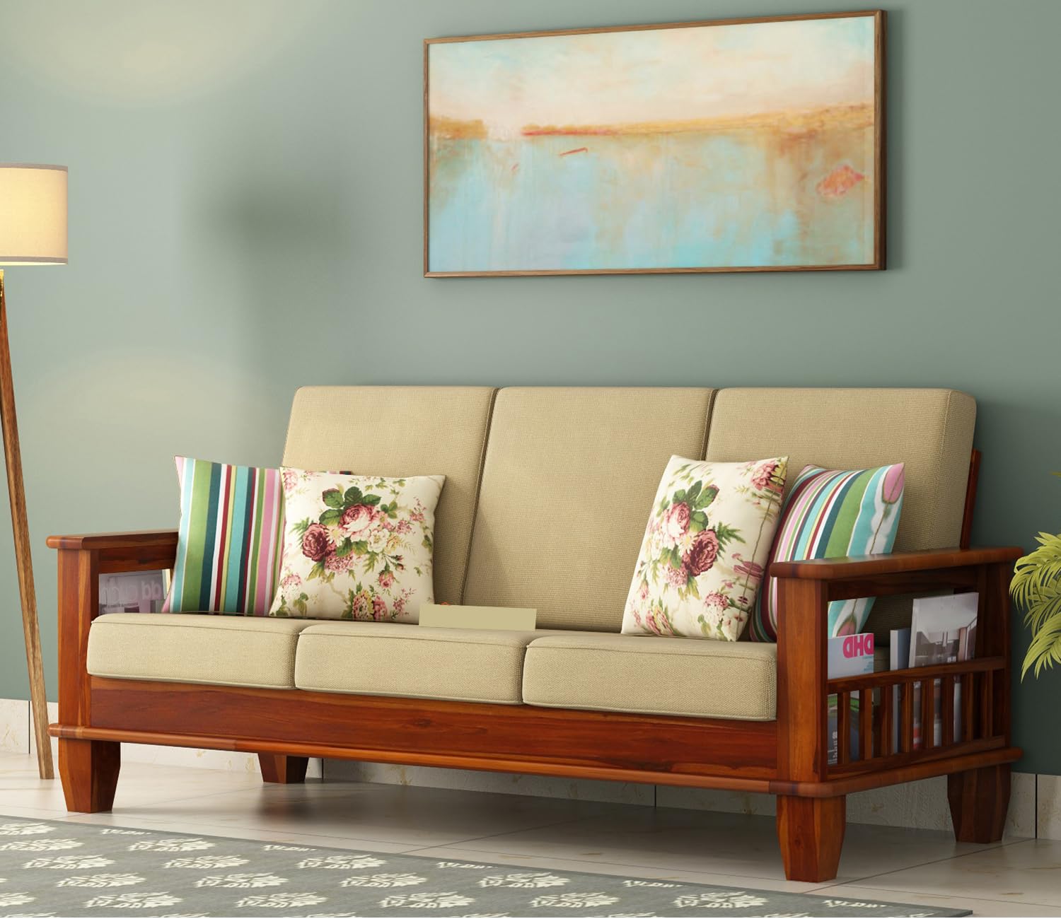 71OBybf4kEL._SL1500_.jpg Teak wood three seater sofa set for living room