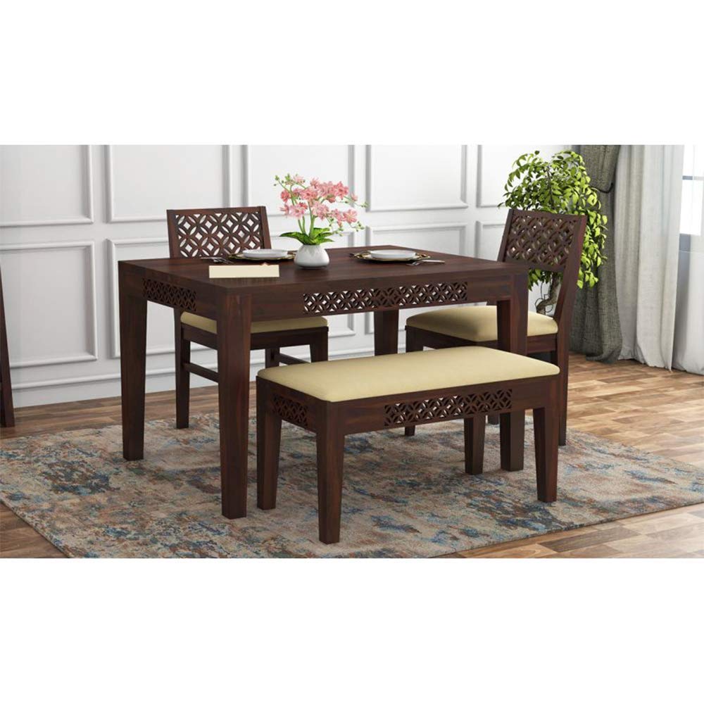 61mM34DpxLL._SL1000_.jpg Sheesham wood 4 seater dining table set with chairs