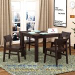 Sheesham wood 4 seater dining table set with chairs