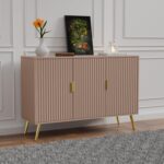 Wooden sideboard cabinet with three doors