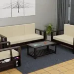 Home Furniture Sofa Set Sheesham Wood Sofa Set 6 Seater for Living Room | SofaSet 3+2+1 | Without Pillow, | 6 Seater,Walnut Finish