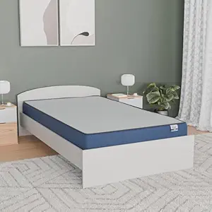 41j73bkK21L._SY300_SX300_QL70_FMwebp_.webp Nilkamal SLEEP Plus Memory Foam 6 Inch Single Size Mattress | Reversible Design | Orthopedic Support | Soft Cover | Breathable Knitted Fabric | Bed Mattress | 10 Years Warranty, (78 x 36 x 6) - Image 1